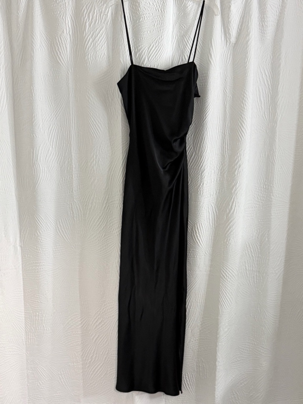 Elegant black spaghetti strap dress